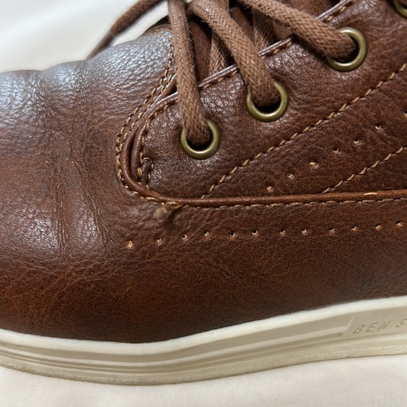 Ben Sherman Boys Booties Brown Leather Hi Tops size 2 - Picture 7 of 9